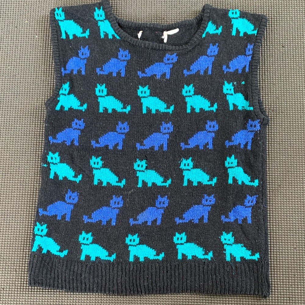 Vintage Cat Sweater Vest